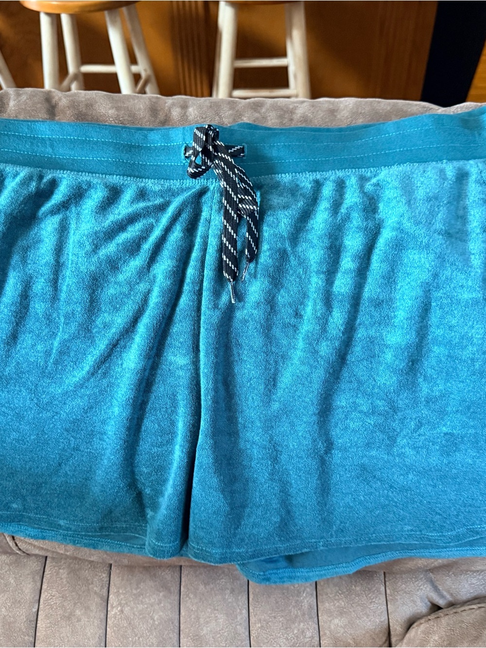 Women’s Teal Terry Cloth Lounge Shorts